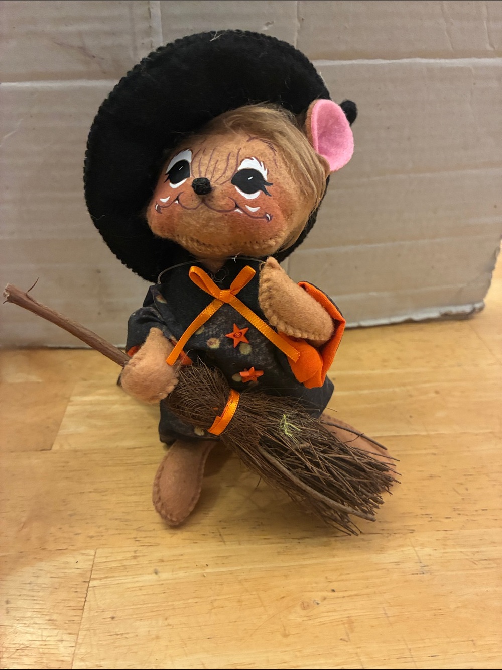 Annalee Black and Orange Witch Mouse 6 in NWT Collectible